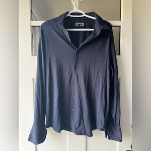 Calvin Klein Men's Dark Blue Button Down Shirt
